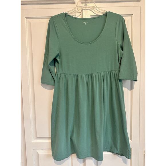 Garnet Hill Dresses & Skirts - Garnet Hill Mint Green Soft Knit Babydoll Dress Size Small Dainty Romantic